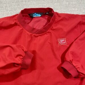 VTG Miller High Life Beer Size 2XL Red Drinking Y2K Pullover Windbreaker Jacket